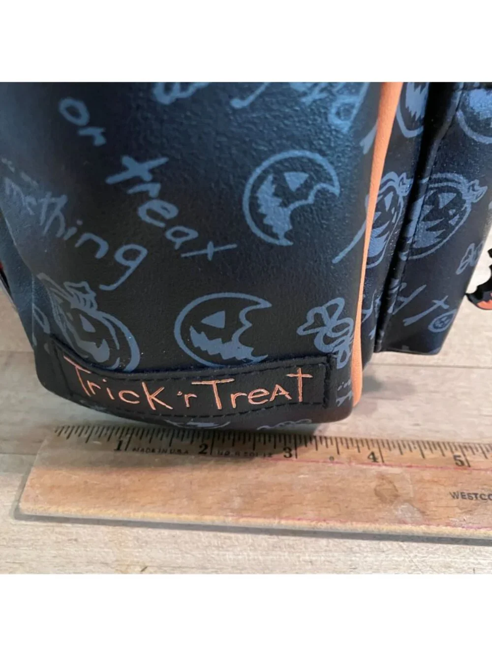 Trick R Treat Unisex Sam Halloween Hot Topic Mini Backpack Black Orange HA NWT